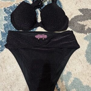 Victoria's Secret Black Sparkle Bikini